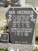 Gideon Petrus (b. 19 Dec 1919, d. 29 Mar 1969) & Juanetta Catharina (van der Merwe)(b. 26 Jun 1922, d. 22 Aug 1999) van Heerden.