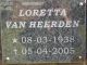 Loretta (Lock) van Heerden (8 Mar 1938 - 5 Apr 2005).