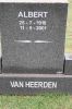 Albert van Heerden (b. 25 Jul 1918, d. 11 May 2001).